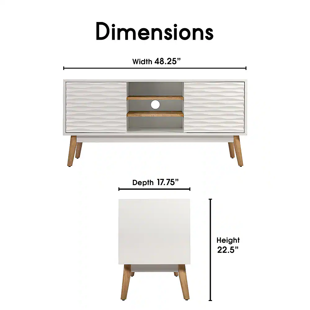 Alt View 12. Elle Decor - Media Console - French White.