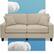 Angle. Serta - Palisades 78" Sofa - Cream.