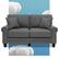 Angle. Serta - Copenhagen 61" Loveseat - Gray.