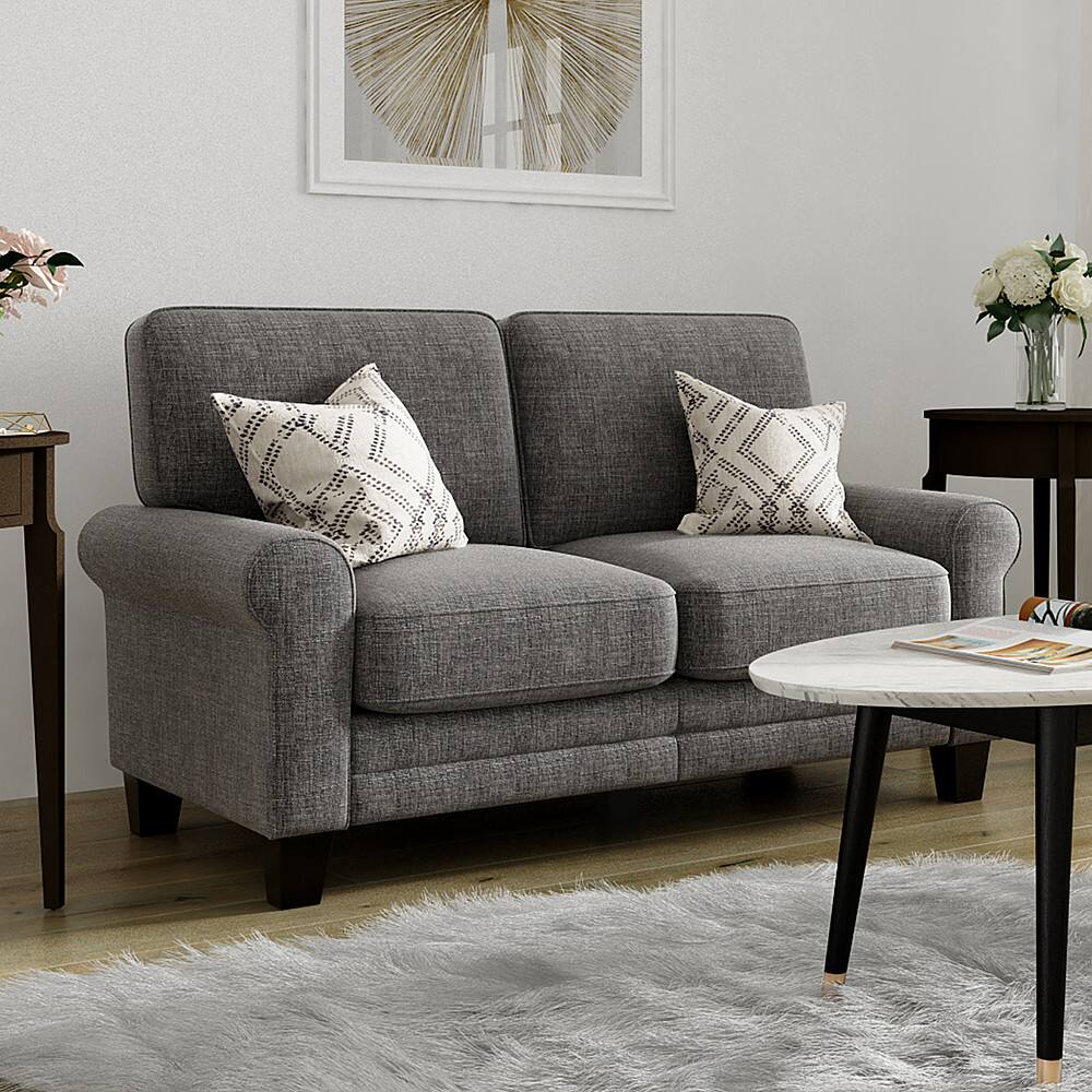 Alt View 11. Serta - Copenhagen 61" Loveseat - Gray.