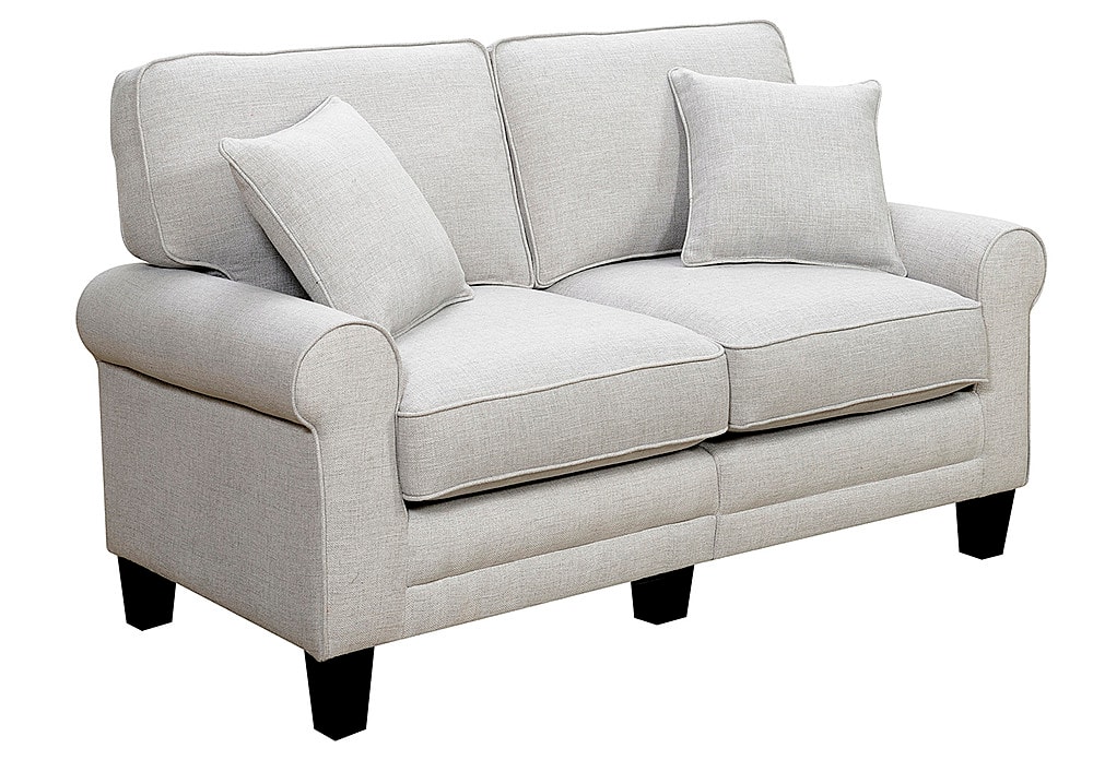 Left View: Serta - Copenhagen 61" Loveseat - Light Gray