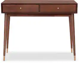 Adore Decor - Sutton Mid-Century Modern Console Table - Walnut Brown