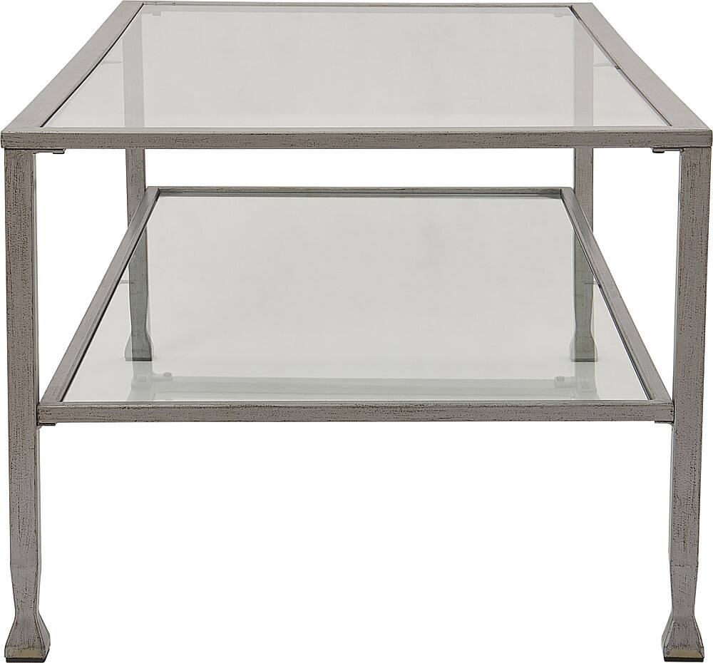 Alt View 13. Click Decor - Maddox Glass and Metal Coffee Table - Silver.