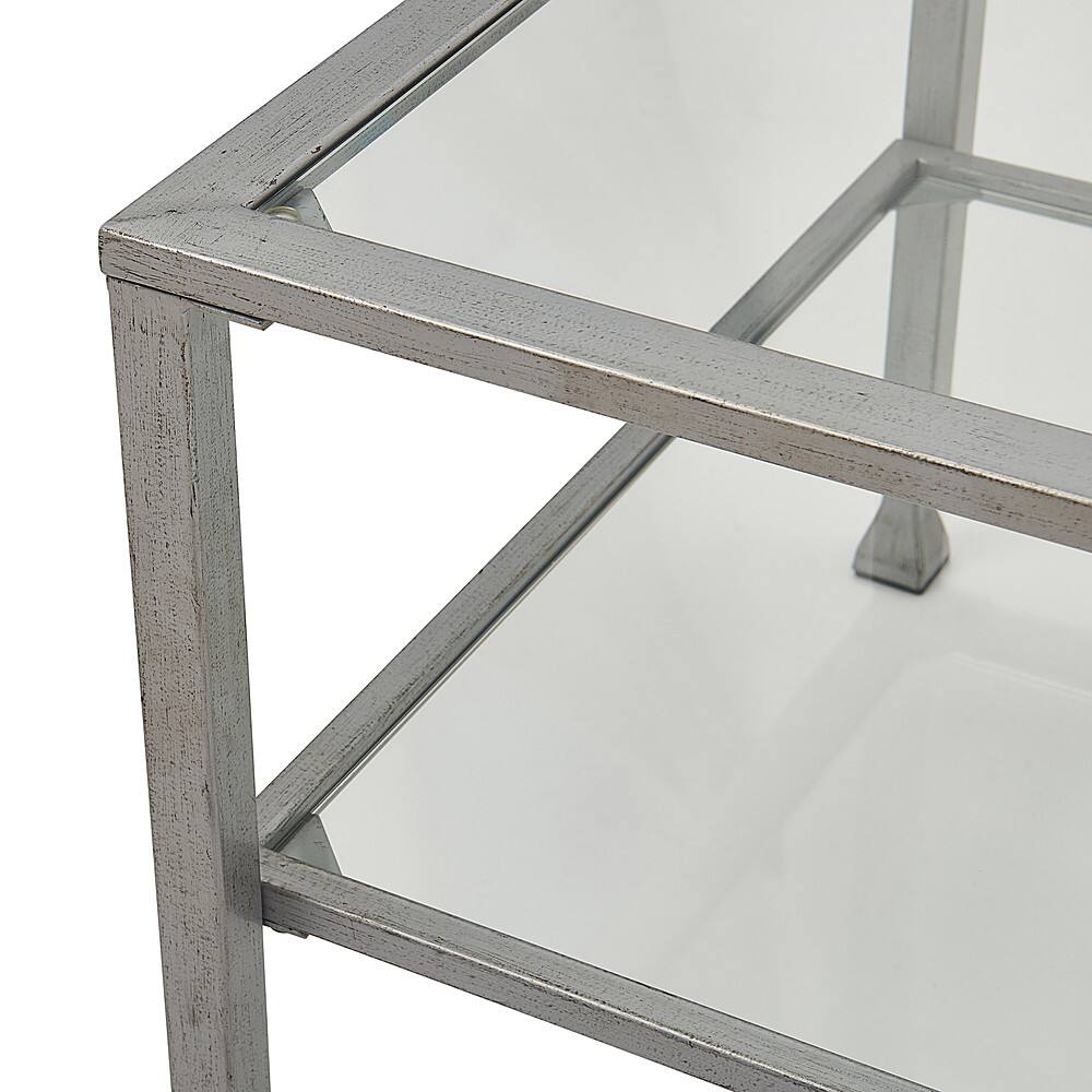 Alt View 14. Click Decor - Maddox Glass and Metal Coffee Table - Silver.