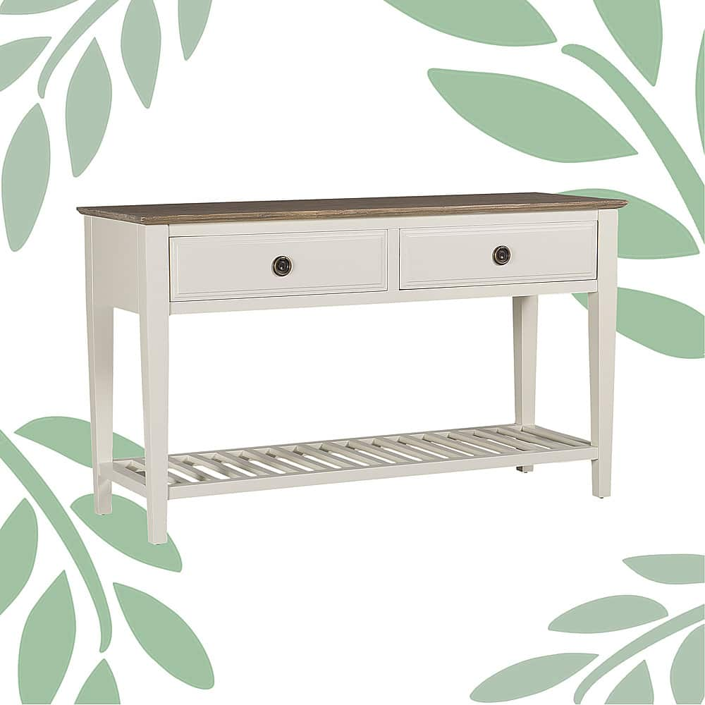 Angle View: Finch - Provence Console - Antique White