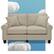 Angle. Serta - Copenhagen 61" Loveseat - Cream.