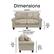 Alt View 12. Serta - Copenhagen 61" Loveseat - Cream.