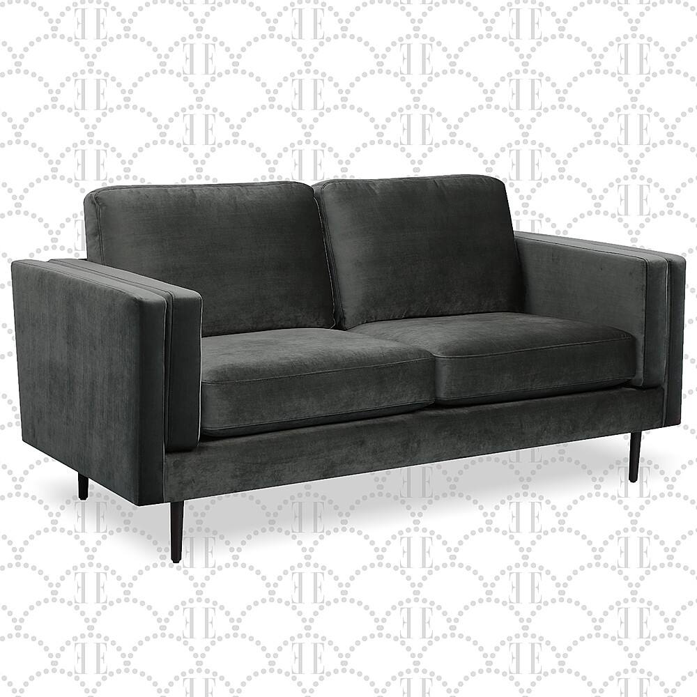 Angle View: Elle Decor - Simone Sofa - French Onyx Velvet