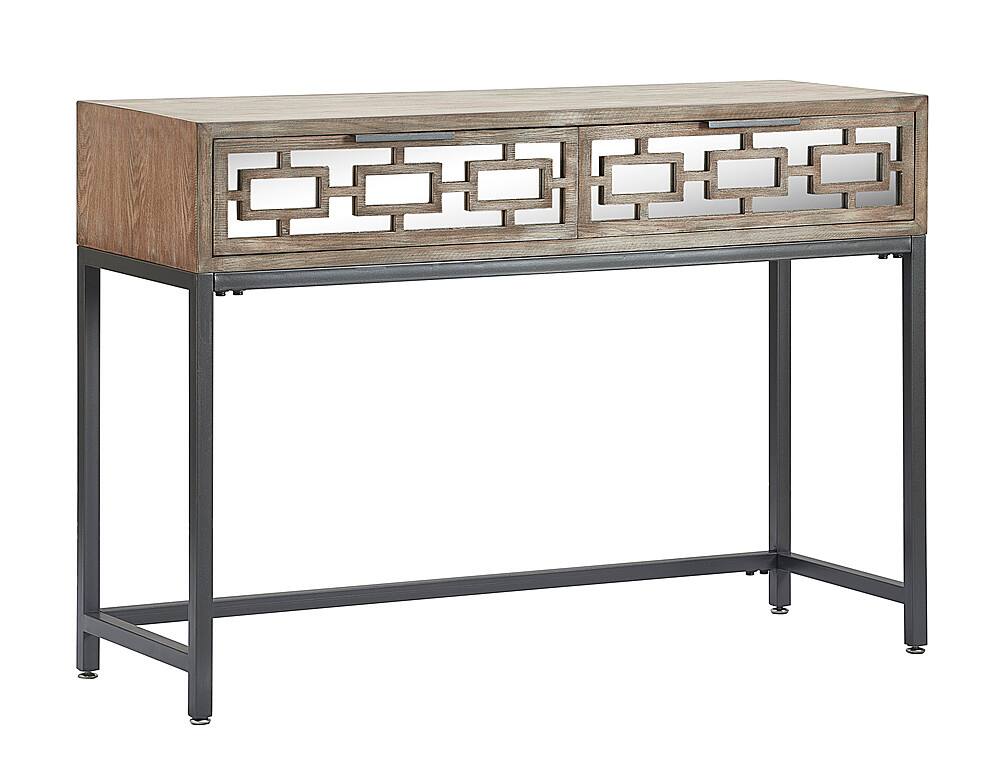 Left View: Tommy Hilfiger - Hayworth Mirrored Console Table - Gray