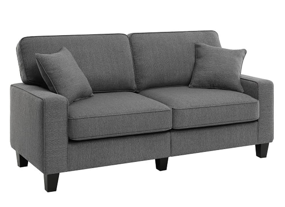 Left View: Serta - Palisades 73" Sofa - Gray