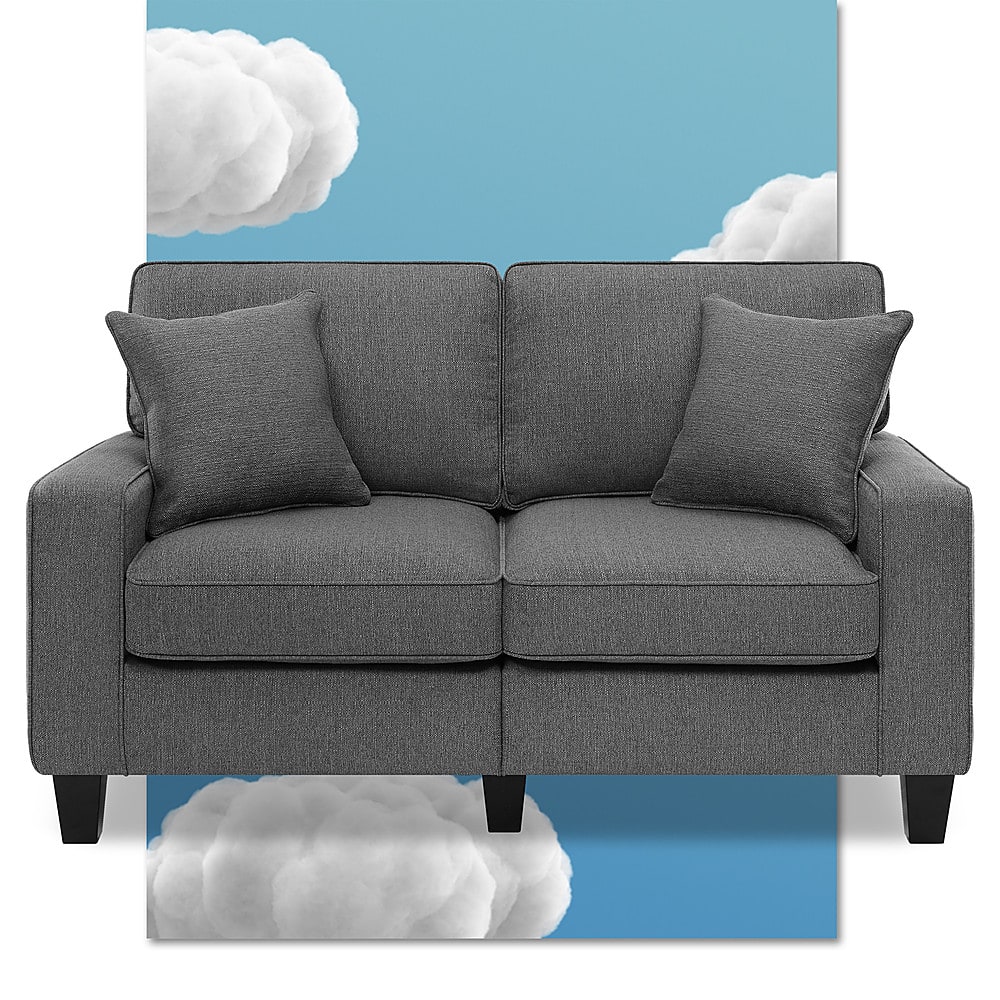 Angle View: Serta - Palisades 61" Loveseat - Gray