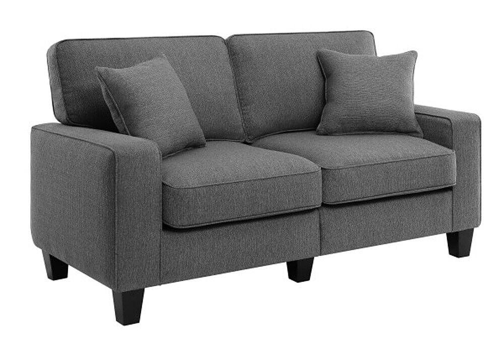 Left. Serta - Palisades 61" Loveseat - Gray.