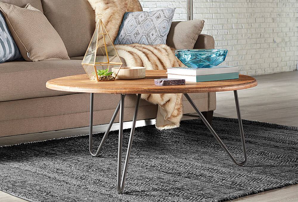 Alt View 12. Serta - Bryant Round Coffee Table - Aged Pine.