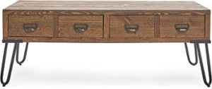 Serta - Bryant Coffee Table with Storage - Aged Pine - Front_Zoom