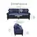 Alt View 12. Serta - Copenhagen 73" Sofa - Navy Blue.