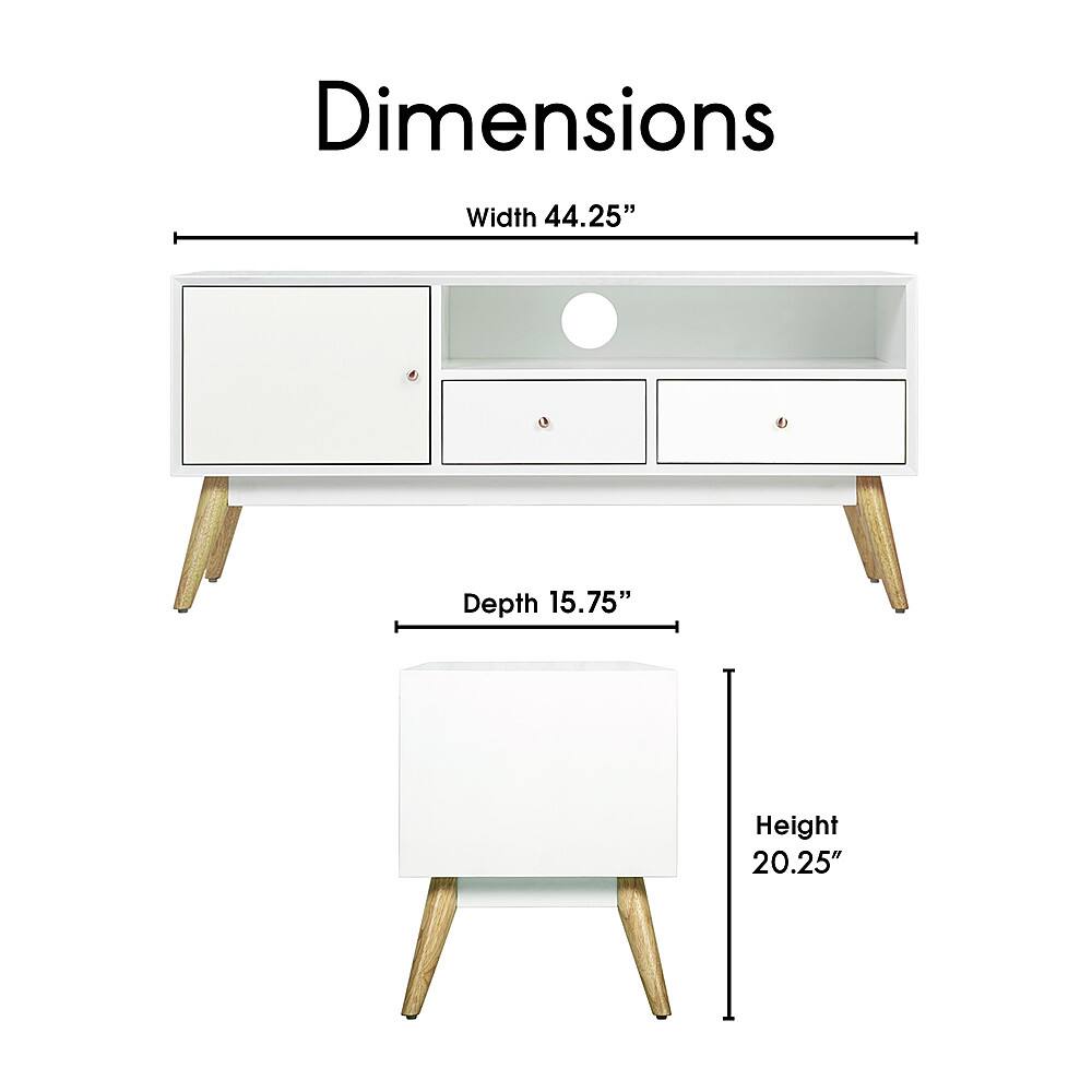 Alt View 12. Adore Decor - Media Console - White.
