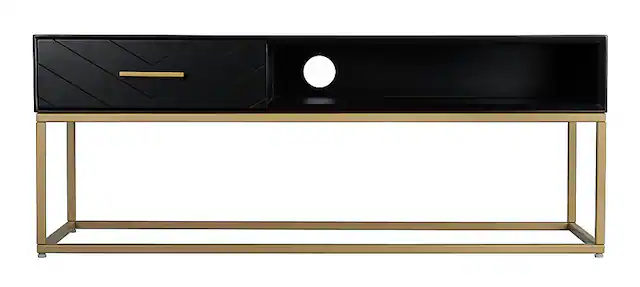 Front. Tommy Hilfiger - TV Stand - Black and Gold.