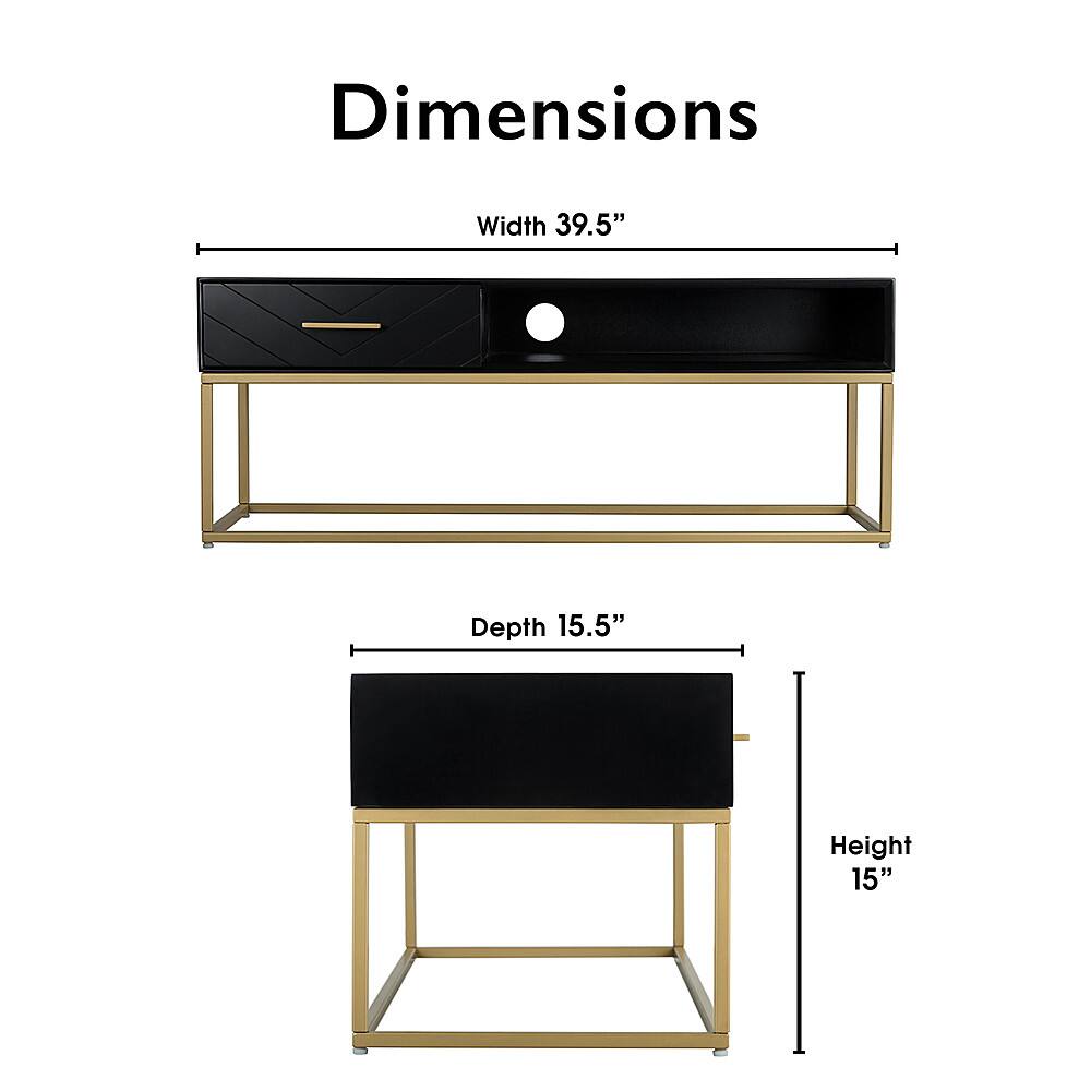 Alt View 13. Tommy Hilfiger - TV Stand - Black and Gold.