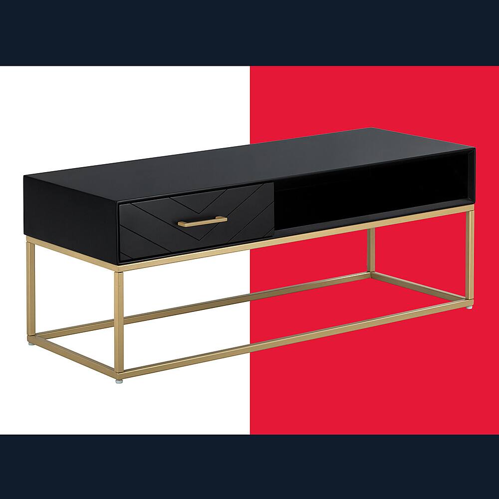 Alt View 2. Tommy Hilfiger - TV Stand - Black and Gold.