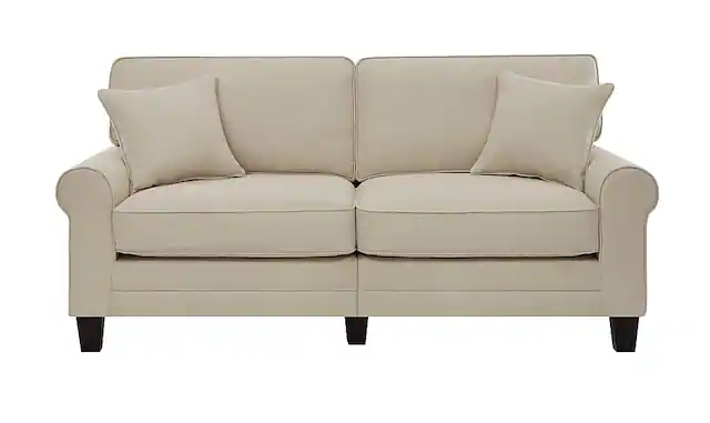 Front. Serta - Copenhagen 78" Sofa - Cream.