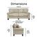 Alt View 12. Serta - Copenhagen 78" Sofa - Cream.