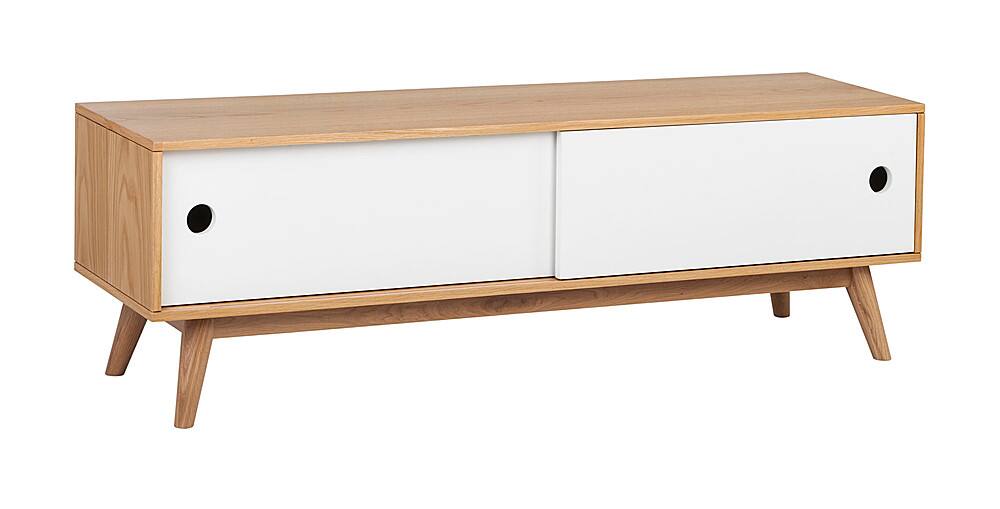 Angle View: Universal Expert - Abacus Storage Console - Oak and White