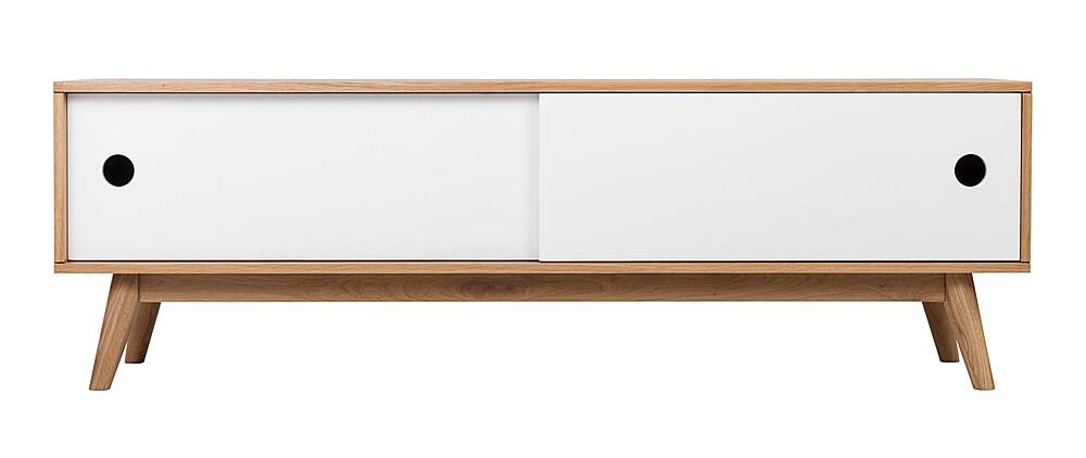 Front. Universal Expert - Abacus Storage Console - Oak and White.