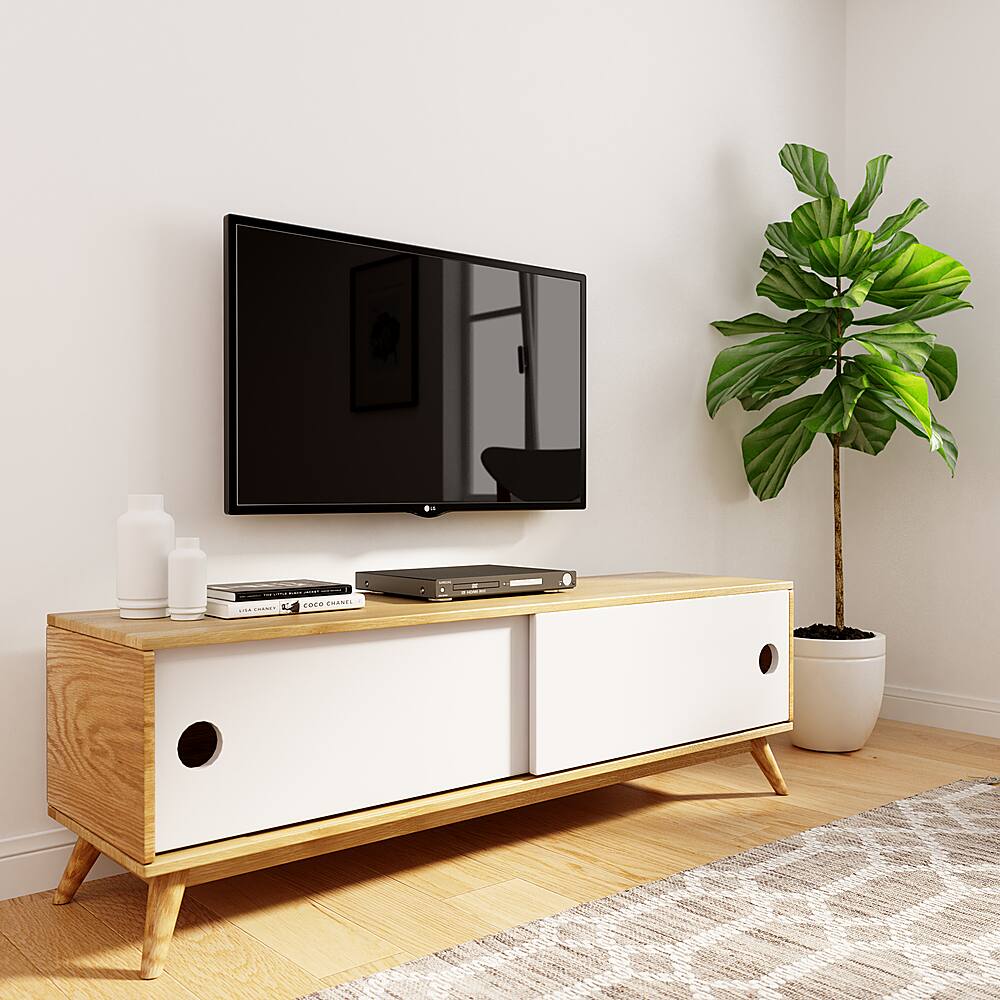 Alt View 11. Universal Expert - Abacus Storage Console - Oak and White.