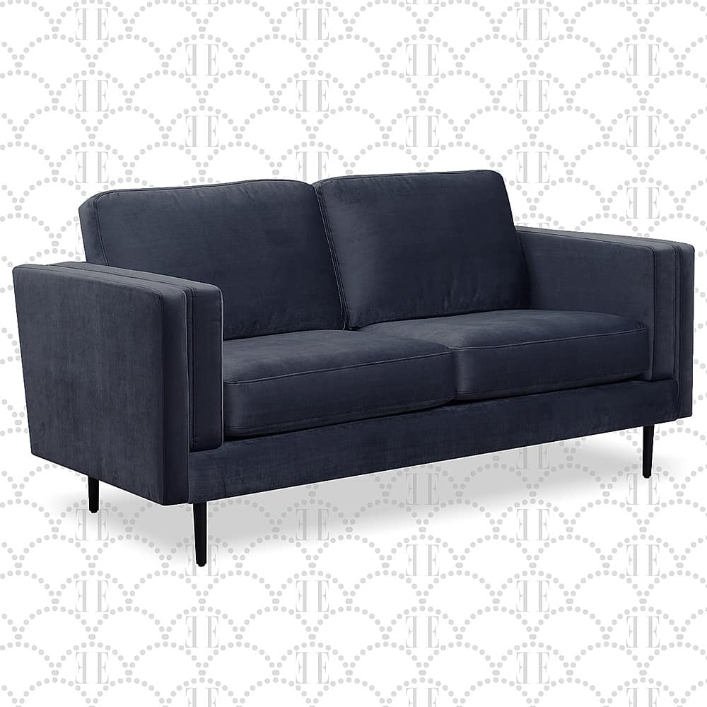 Angle View: Elle Decor - Simone Sofa - French Cobalt Velvet