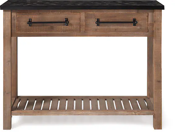Front. Click Decor - Eugene Console Table - Brown.