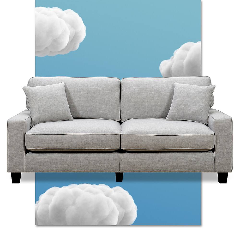 Angle. Serta - Palisades 78" Sofa - Light Gray.