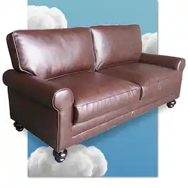 Serta - Copenhagen 73" Sofa - Chestnut Brown