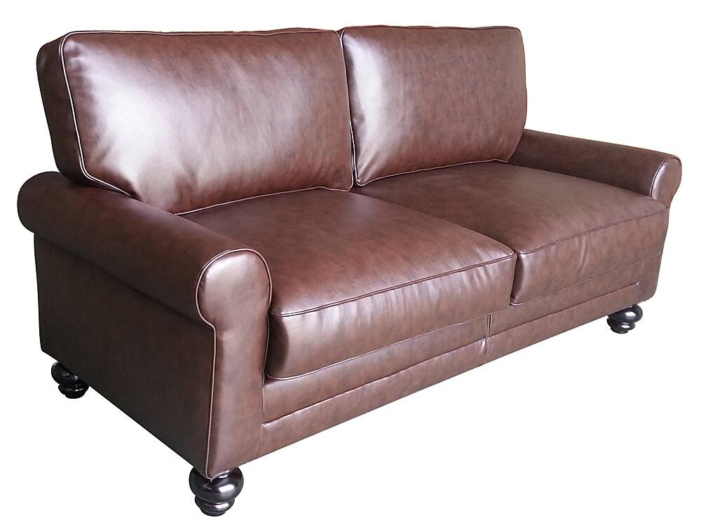 Left. Serta - Copenhagen 73" Sofa - Chestnut Brown.