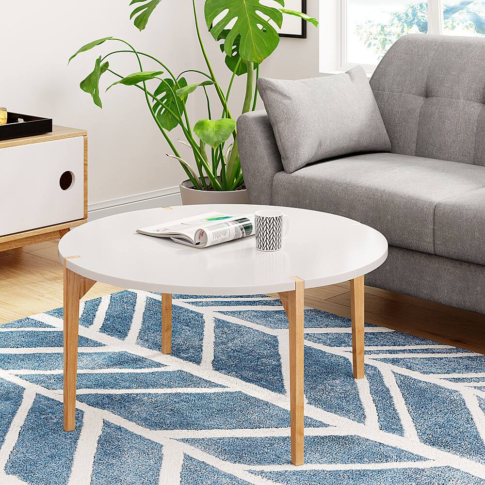 Alt View 12. Universal Expert - Abacus Round Coffee Table - Oak and White.