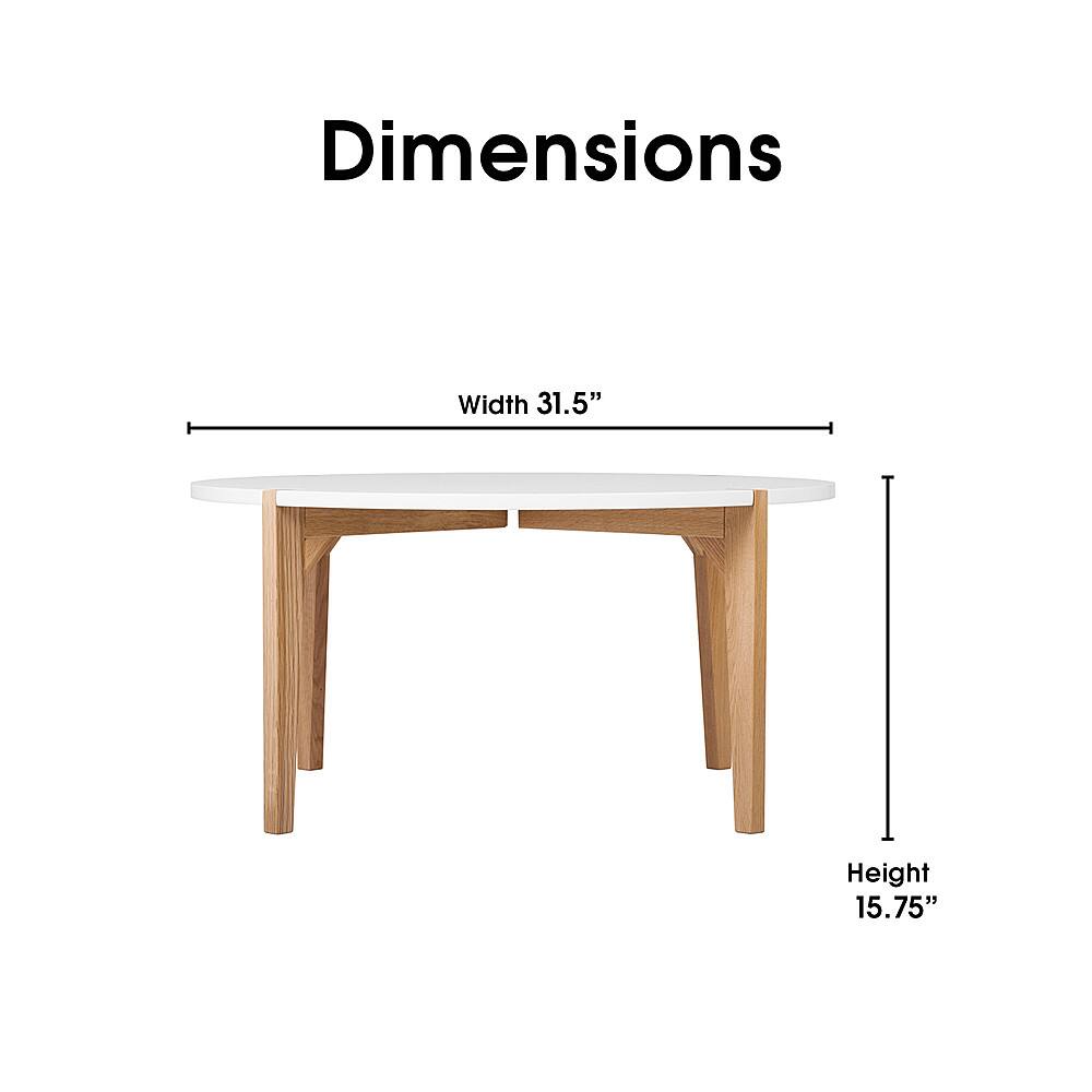 Alt View 13. Universal Expert - Abacus Round Coffee Table - Oak and White.