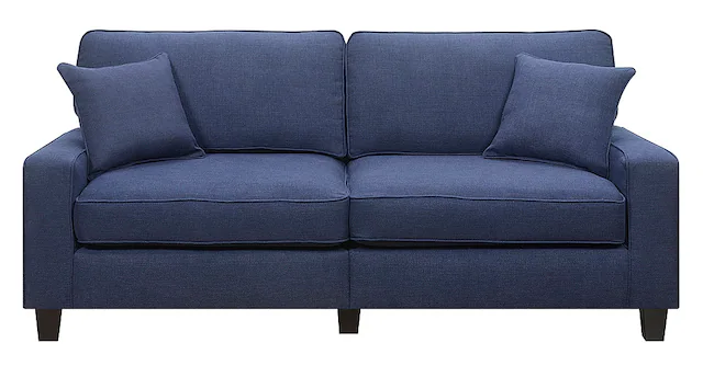 Front. Serta - Palisades 73" Sofa - Navy Blue.