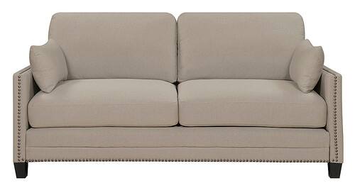 Elle Decor - Bella Sofa with Nailheads - Taupe