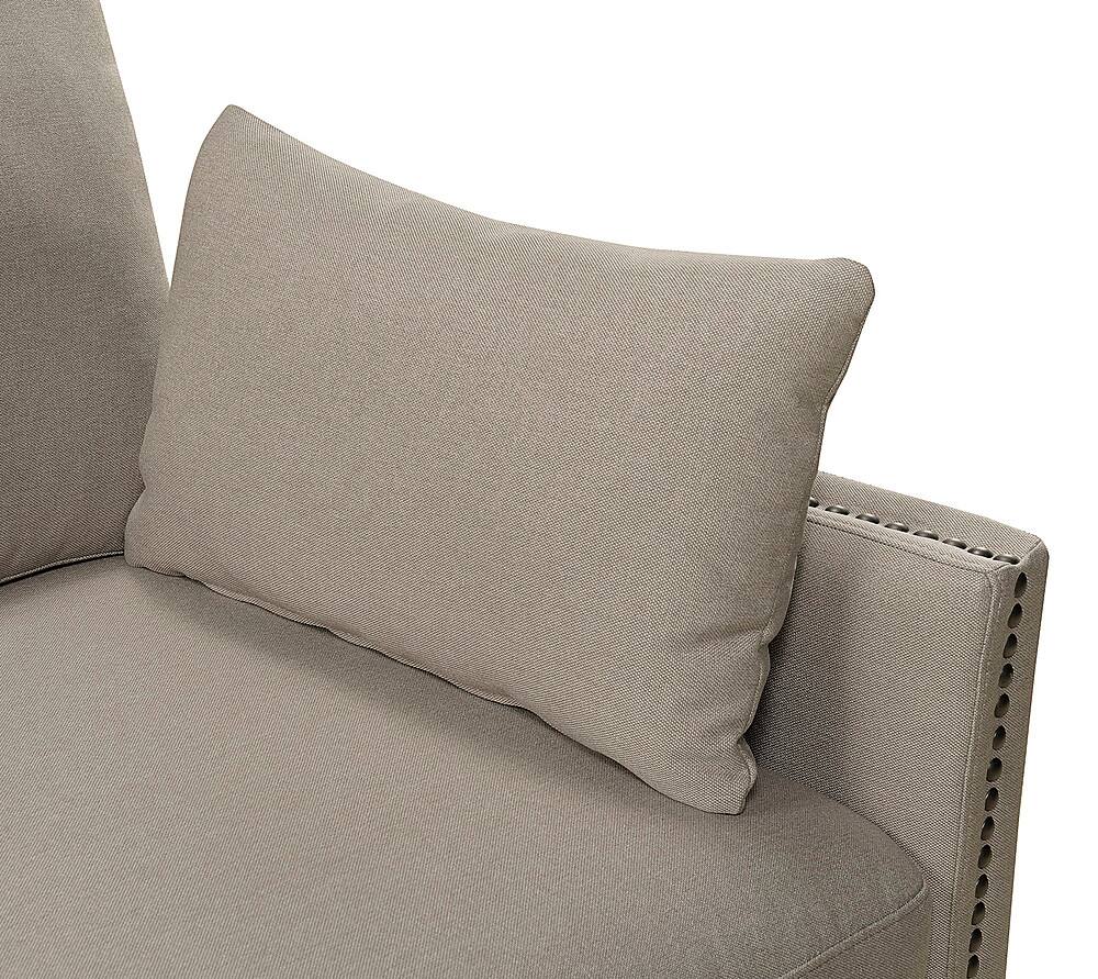 Best Buy Elle Decor Bella Sofa with Nailheads Taupe FF17005E