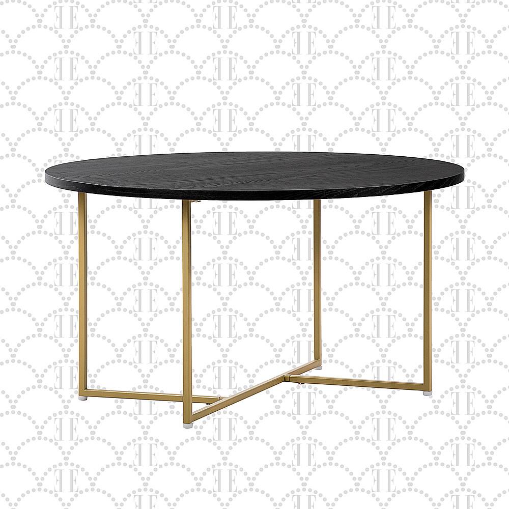 Angle. Elle Decor - Ines Round Coffee Table - French Black.