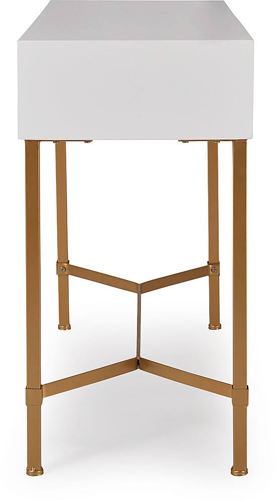 Alt View 13. Adore Decor - Jupiter Desk Console Table - White and Gold.