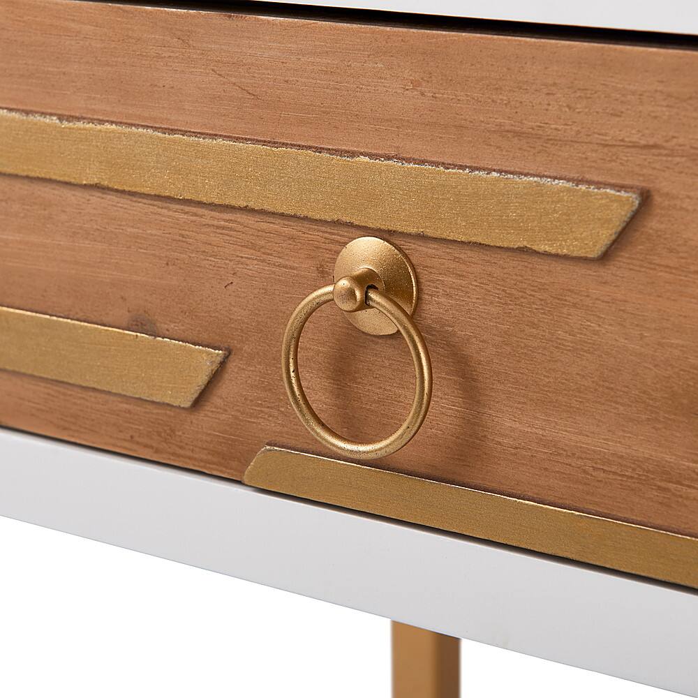 Alt View 17. Adore Decor - Jupiter Desk Console Table - White and Gold.
