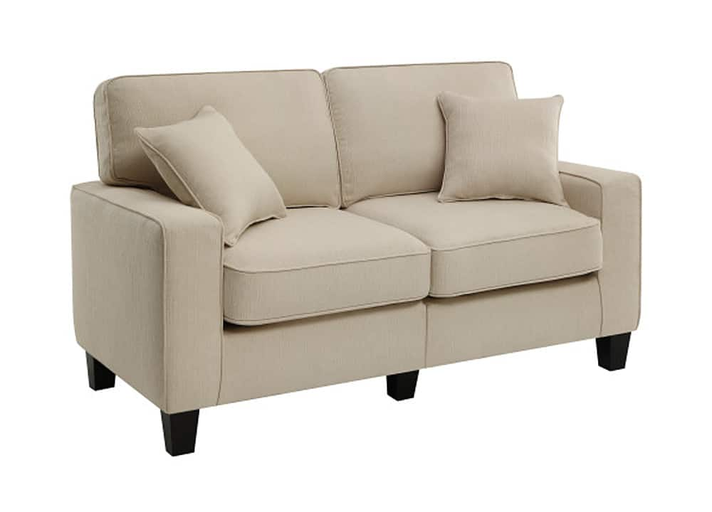 Left View: Serta - Palisades 61" Loveseat - Cream