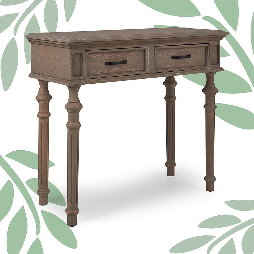 Angle View: Finch - Cassatt 2 Drawer Console Table - Gray