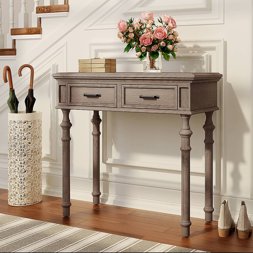 Alt View 11. Finch - Cassatt 2 Drawer Console Table - Gray.