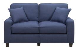 Serta - Palisades 61" Loveseat - Navy Blue