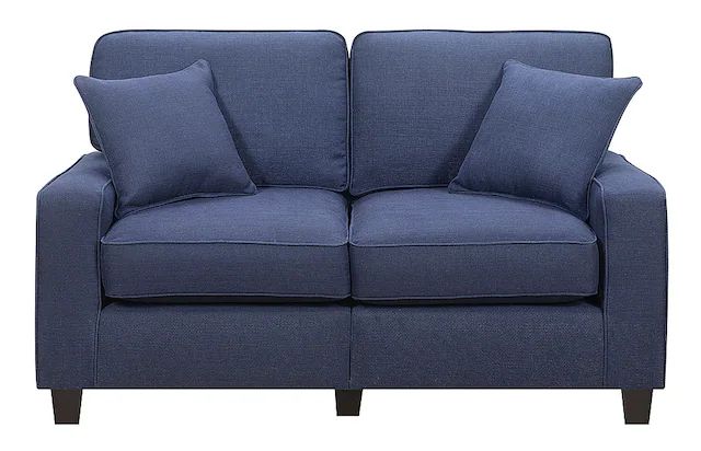 Front. Serta - Palisades 61" Loveseat - Navy Blue.