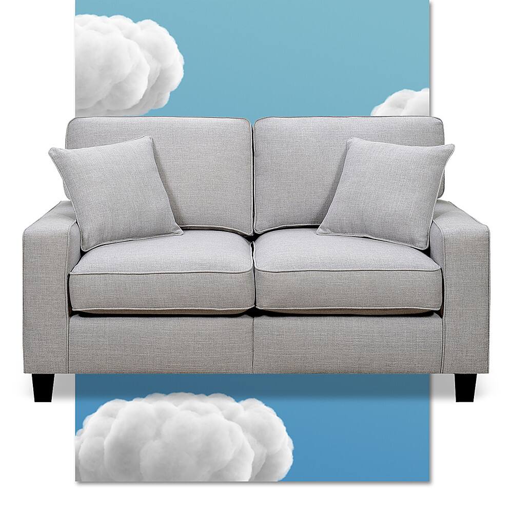 Angle View: Serta - Palisades 61" Loveseat - Light Gray