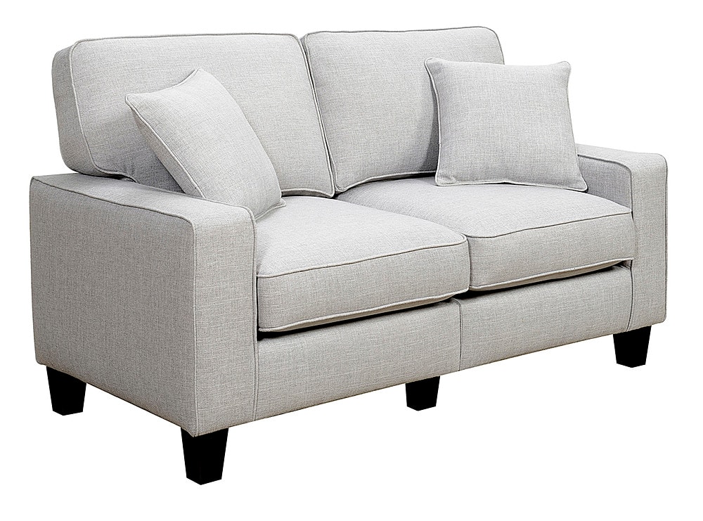 Left View: Serta - Palisades 61" Loveseat - Light Gray