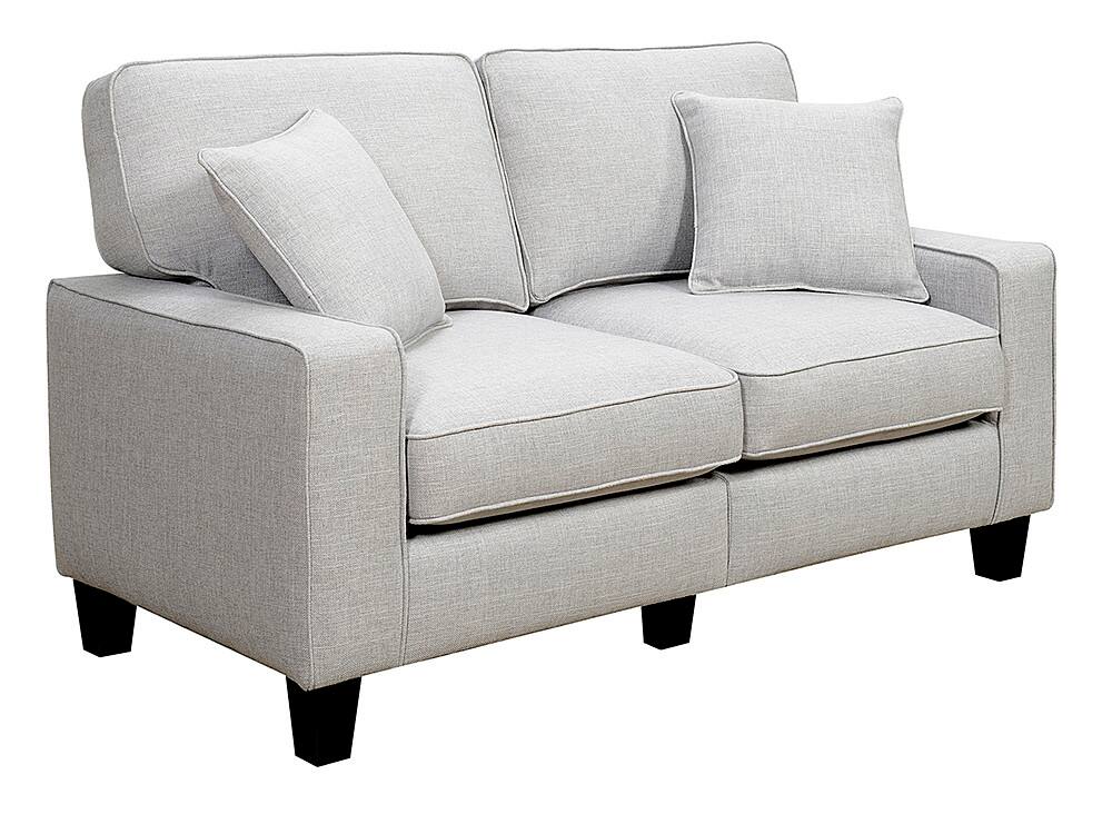 Left. Serta - Palisades 61" Loveseat - Light Gray.
