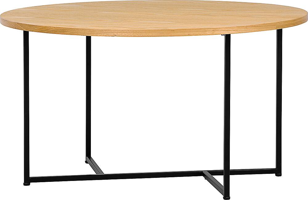 Front. Adore Decor - Ines Round Coffee Table - Natural.